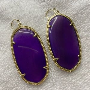 Kendra Scott Purple Danielle Gold Earrings
